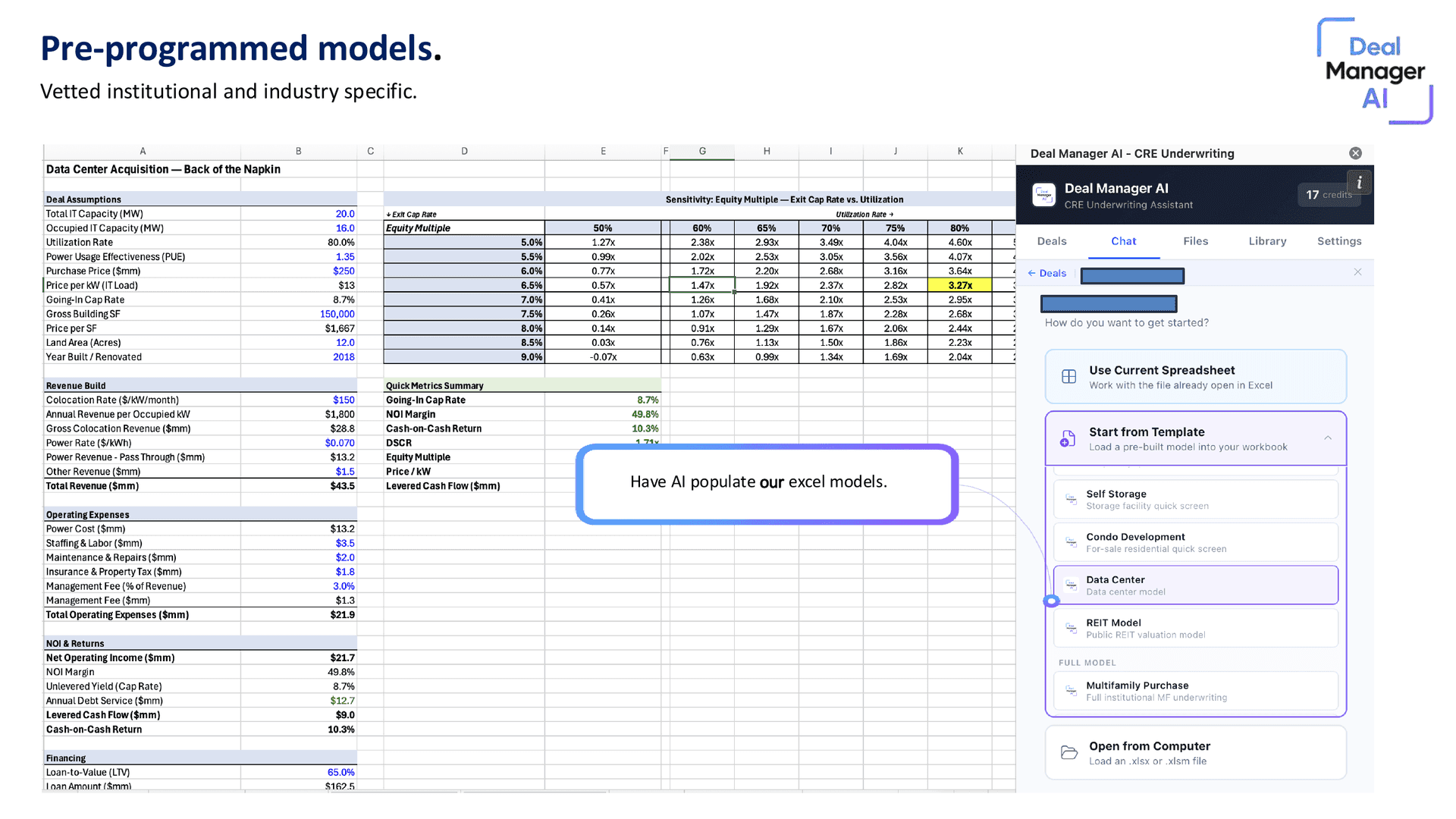 Excel add-in powered by Claude, Perplexity, and Manus