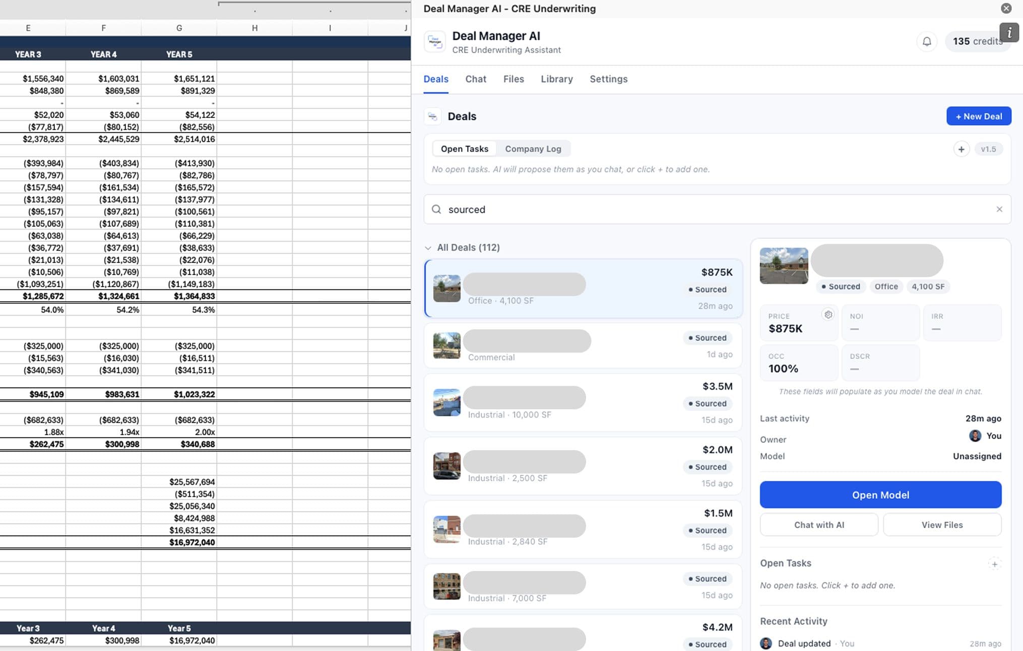 Deal Manager AI Enterprise view: Personal Tasks, Company Log, and Version History across all underwriters at your firm