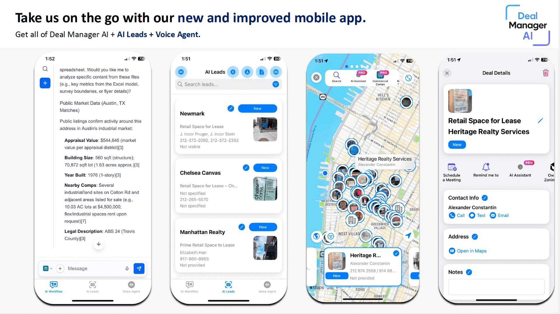 Deal Manager AI Mobile App Features