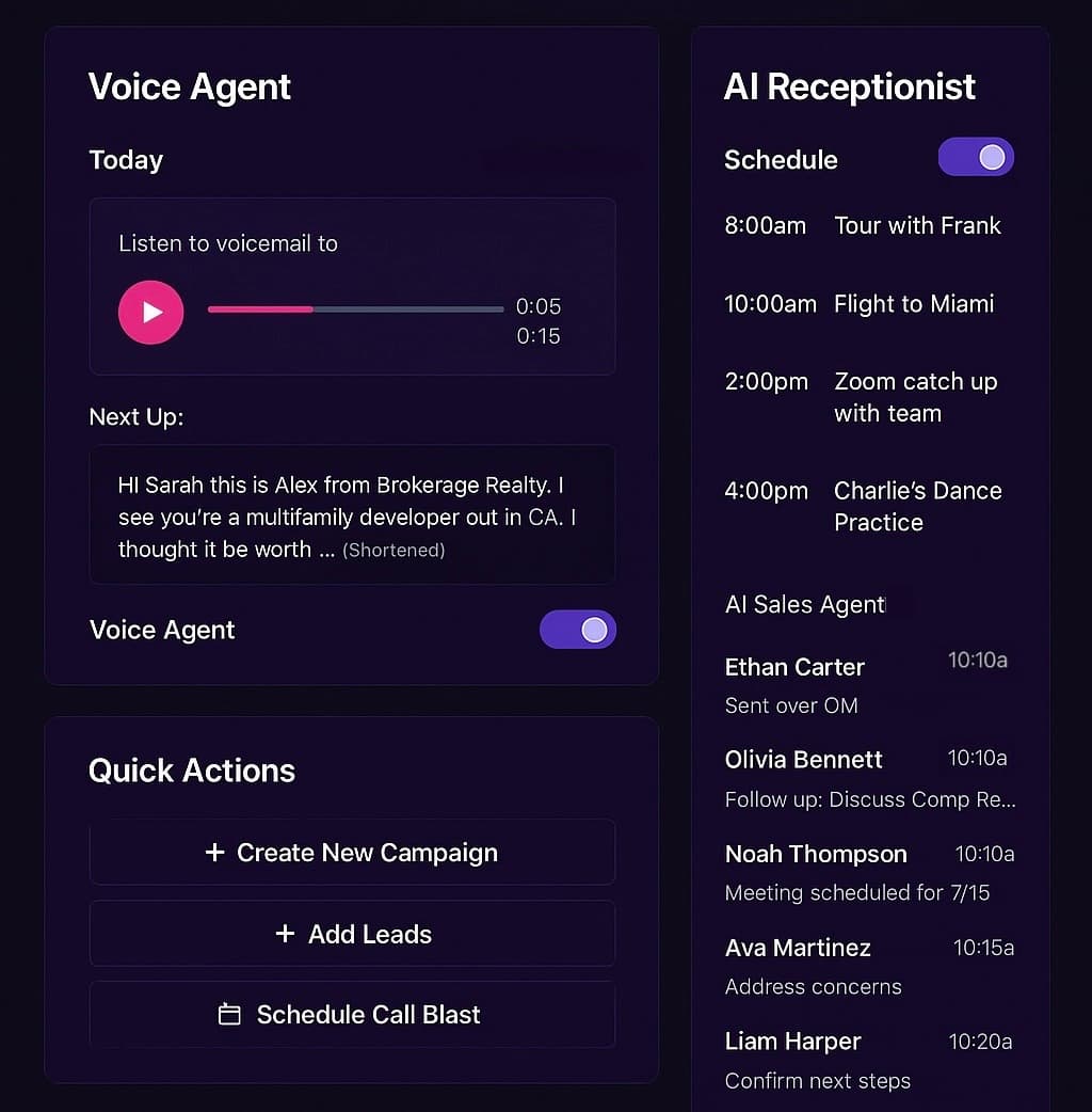 AI Voice Agent interface